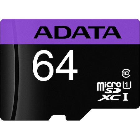 Adata Adata Premier 64Gb Microsdhc/Sdxc Uhs-I Class 10 V10 A1 Memory Card AUSDX64GUICL10A1-RA1